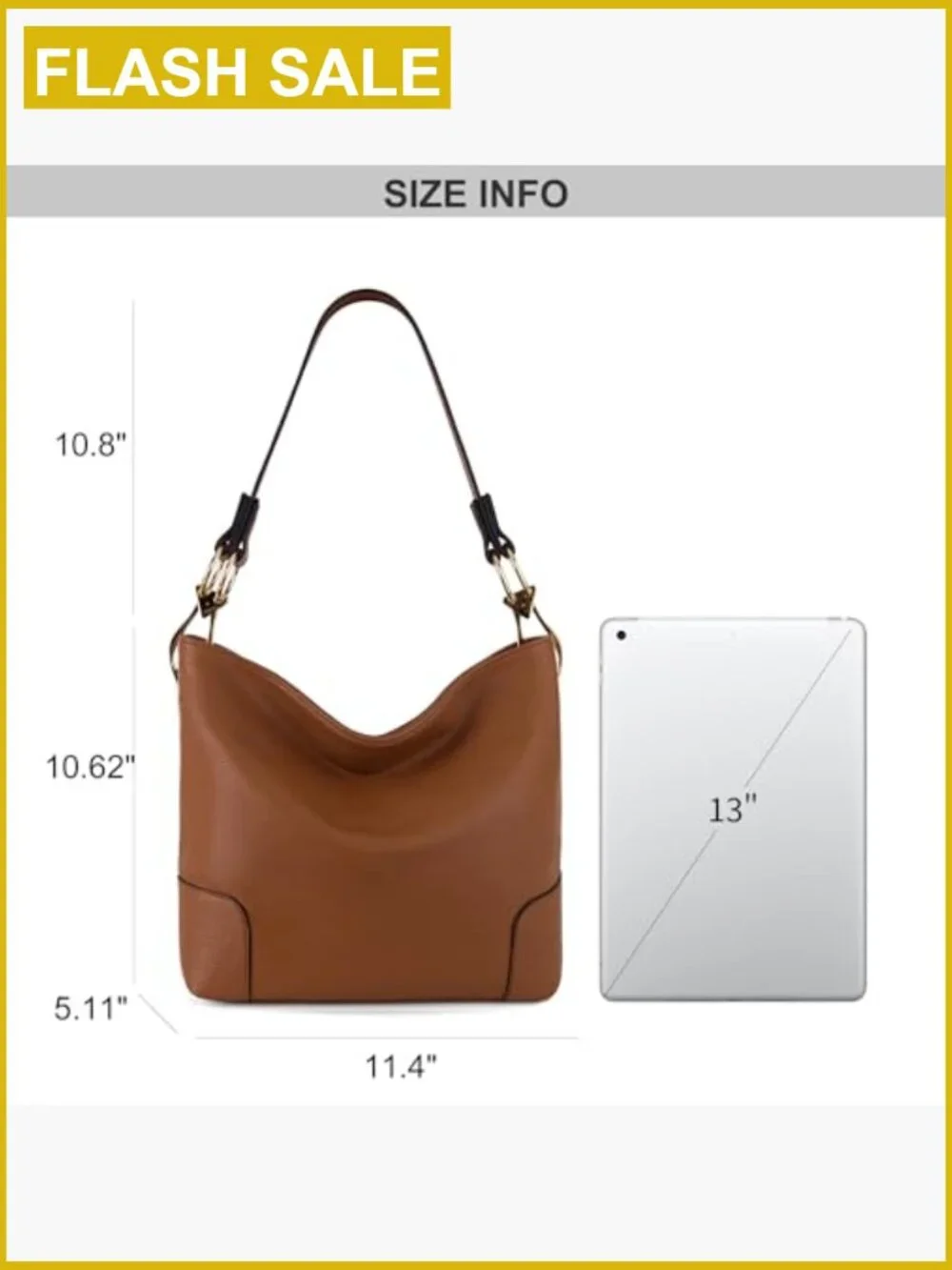 Hobo Bag Women Top Handle Satchel Shoulder Purse Spacious Faux Leather